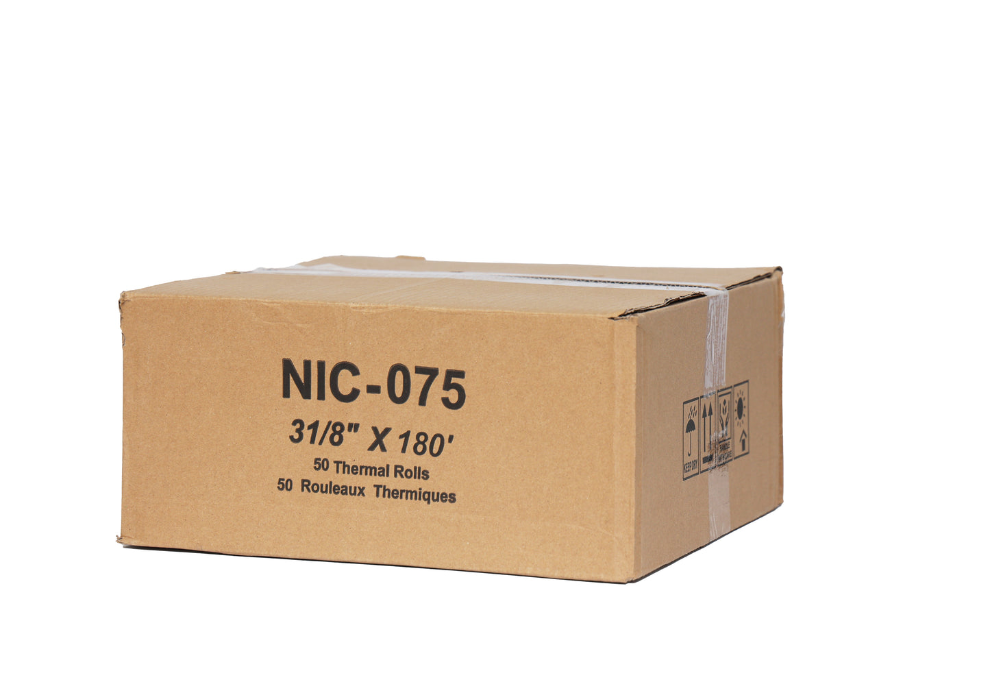 NIC-075 3 1/8" x 180' (50 Thermal Paper Rolls)