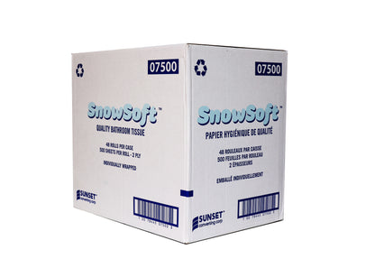 07500 - SnowSoft - Quality Bathroom Tissue - 48 Rolls Per Case - 500 Sheets per Roll - 2 Ply - Individually Wrapped