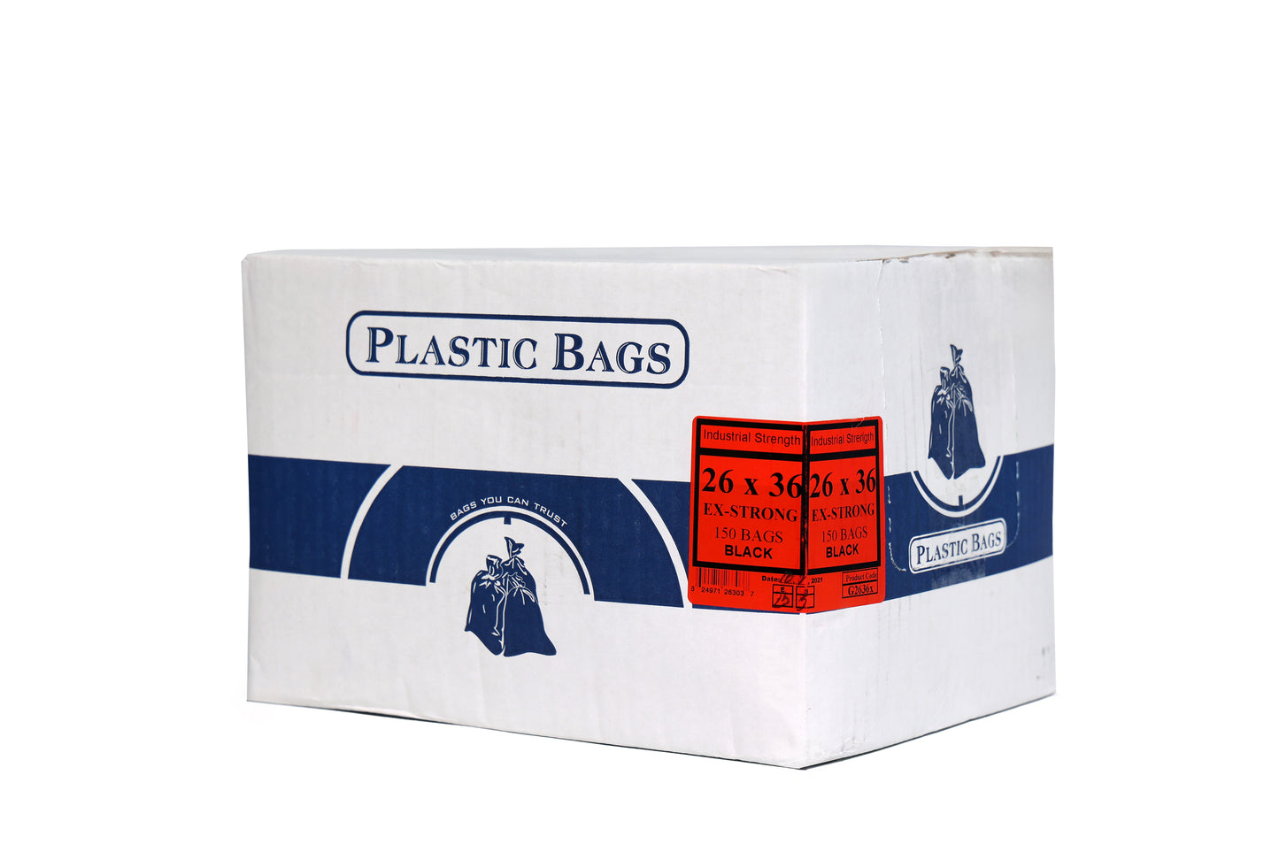 26 x 36 Extra Strong Black Garbage Bags (Industrial Strength) - 150 Bags/Case